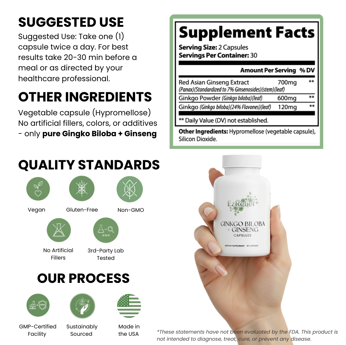 EzRelief+™ Ginkgo Biloba + Ginseng